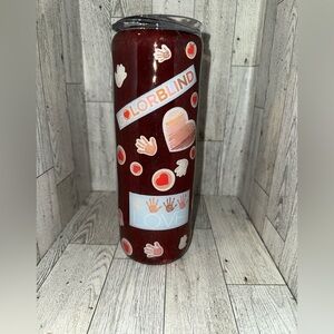 Red and White Heart Pattern Drinkware